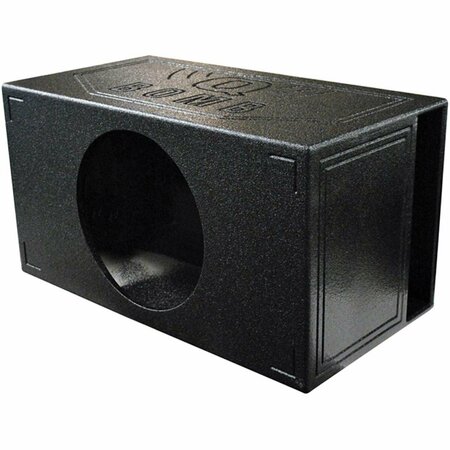 Q POWER 15 in. Single Side Vented Speaker Box, Extra Large SPL - Black QBOMB15VL SINGLE
